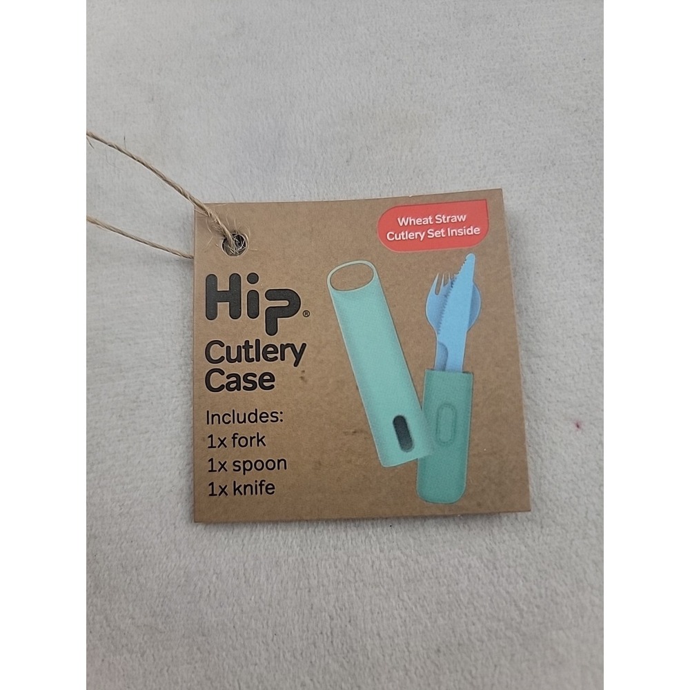 Wheat Straw**Camping/Dorm/Travel**HIP Cutlery**3pc Set W/Carrying Case***NEW*** - Picture 2 of 5